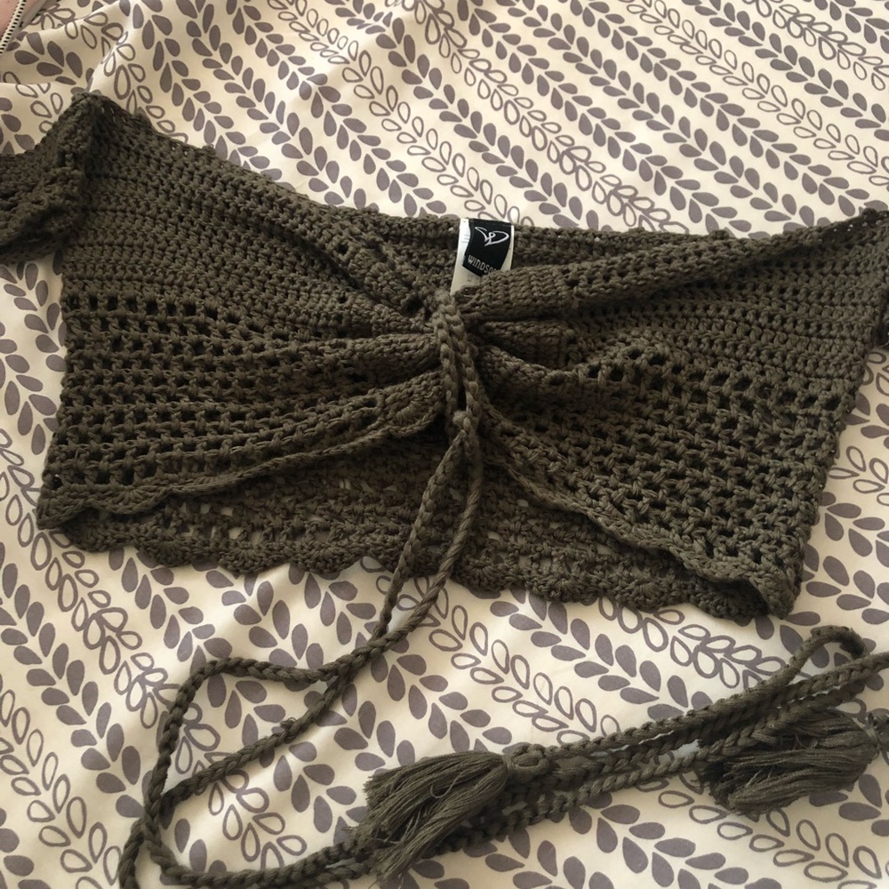 Olive crochet top
